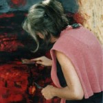 'Schilderen in het buiten atelier in Griekenland'
